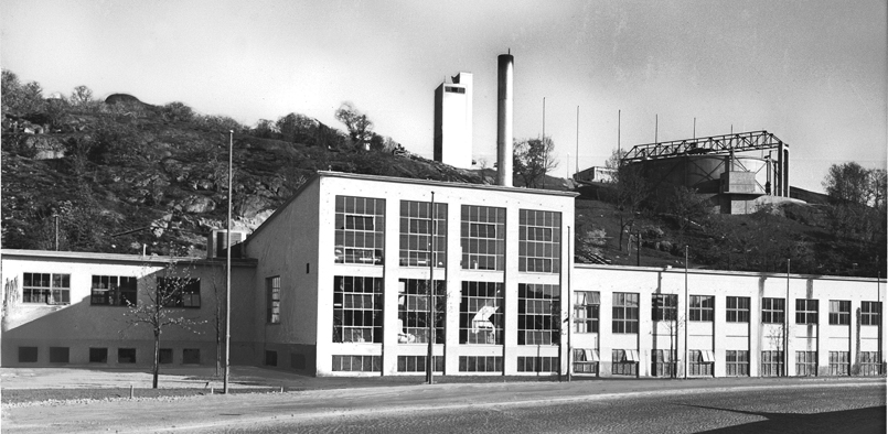 Foto på Henriksdals avloppsreningsverk från 1941